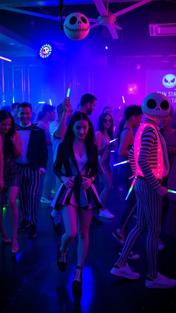A group of rave attendees in 